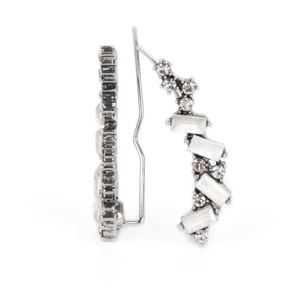 Paparazzi Jewelry Accessories - Stay Magical - White Earrings - Vintage - Picture 2 of 4